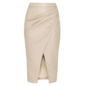 Leather Skirt Slim Fit High Waist Casual Slimming