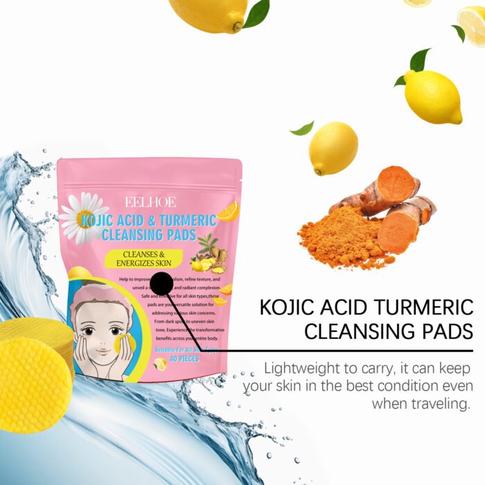 Turmeric Acid Cleansing Pad Gentle Cleansing Skin Care To Reduce Acne Face Brightening Delicate Pores - Image 7