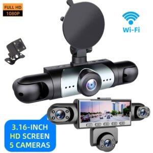 08D5F8Bd-1Eb4-4F6B-8188-082Ddd06Abac.jpg Five Camera Driving Recorder, 1080P High-Definition Night Vision, Mobile App For Viewing Videos
