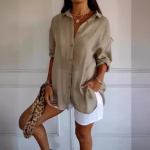 Elegant Pleated Long Sleeve Shirt For Timeless Everyday Fashion