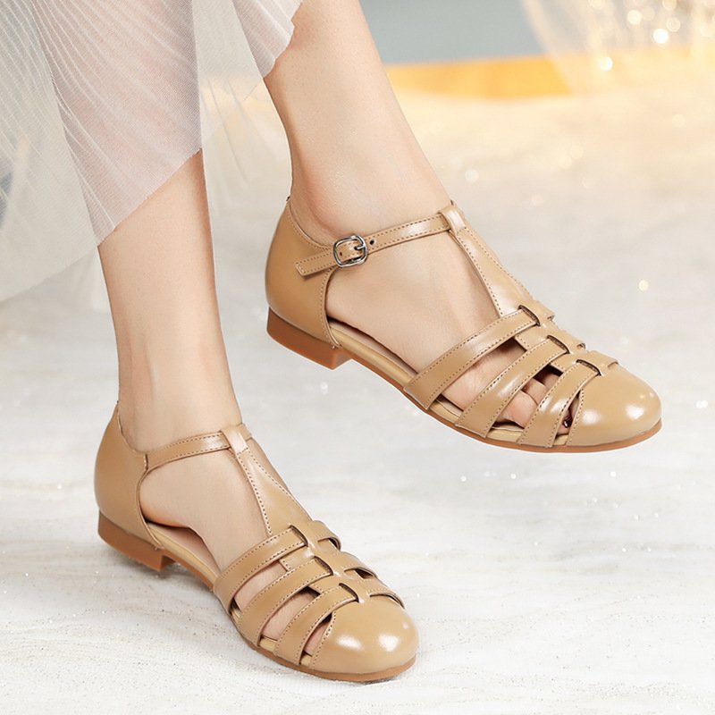 Women'S Summer New Fashion Ankle-Strap Buckle Sandals Women