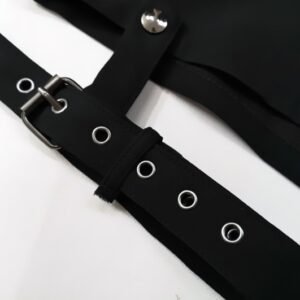 Summer Punk Rock Women'S Shorts Sexy Cross Ring Hanging Ornament Summer Fashion Black Shorts