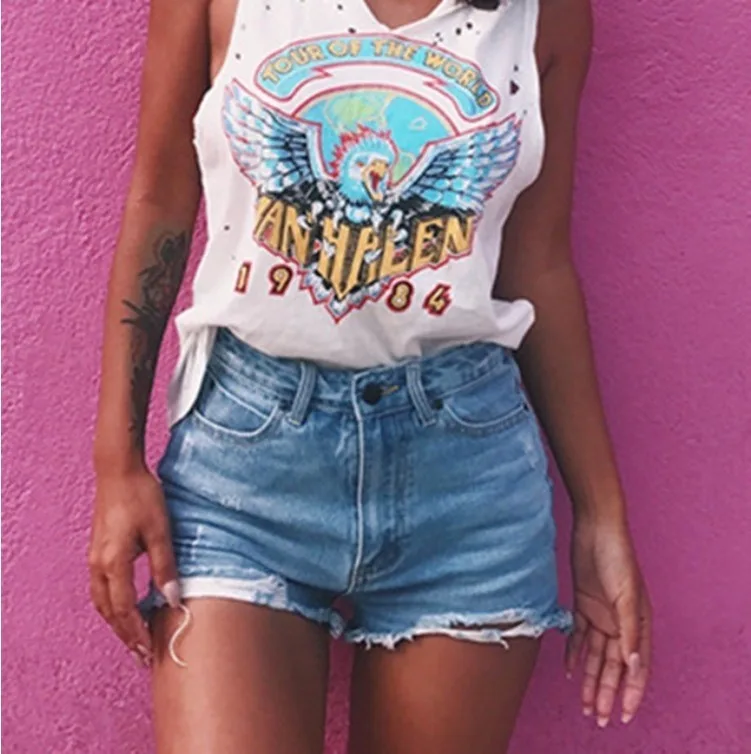 1341296344741.Jpg Women’s Retro Ripped Denim Shorts