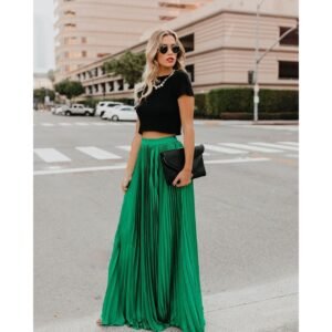 1526057781610.Jpg Women Fashion Casual Skirt Girls High Waist Long Skirts