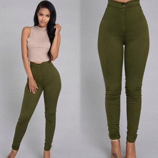 Fashion Elastic Jeans Women Leggings Ladies
