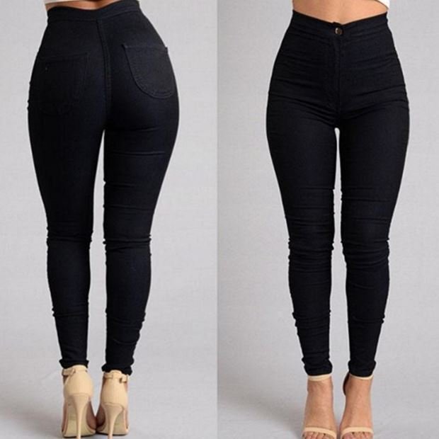 Fashion Elastic Jeans Women Leggings Ladies