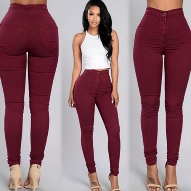 Fashion Elastic Jeans Women Leggings Ladies