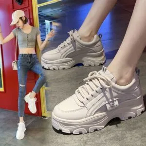 Stylish Women'S Casual Shoes - Premium Thick Bottom Mesh Sneakers For Comfort And Fashion