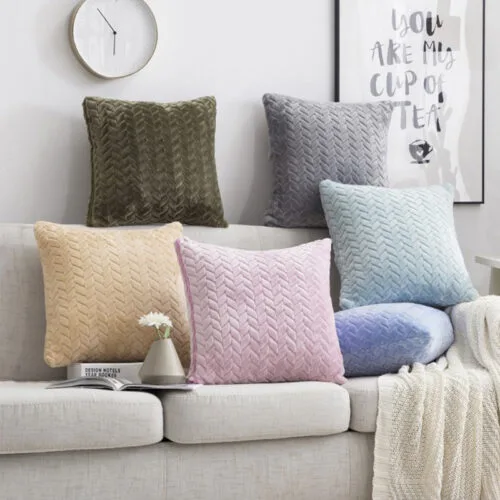 1619576830156.Jpg Flannel Solid Color Throw Pillow Sofa Cover Cushion Cover Nordic Style Simple Style