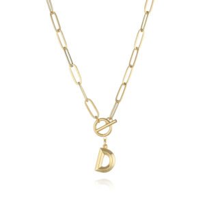 Letter Necklace Real Gold Plated Trend Hip Hop Necklace