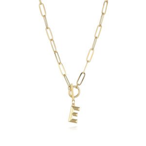 Letter Necklace Real Gold Plated Trend Hip Hop Necklace
