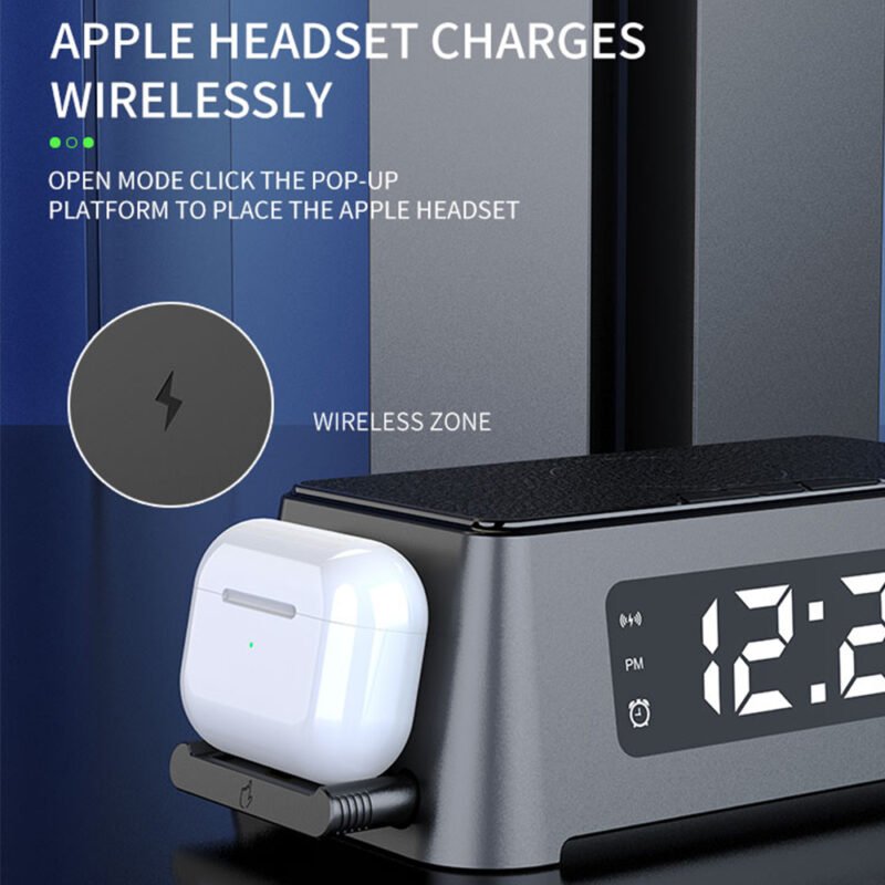 Private Mode Smart Alarm Clock All-In-One Wireless Charger