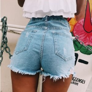 Women'S Retro Ins Hot Classic Ripped Denim Shorts
