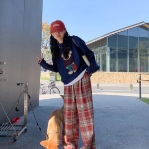 1Ab9Ddda-9B6D-4F0E-B132-289Cb2Ffad6C.jpg Women'S Fleece-Lined Casual Woolen Plaid Pants