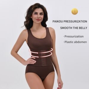 Women'S Tummy Control Bodysuit Shapewear, Waist Trainer, Butt Lifter, Seamless Compression Faja, Open Crotch, Plus Size For Postpartum, Daily Wear, Single Or 2 Piece Set