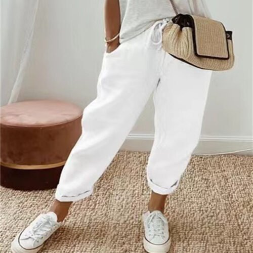 1f9c56a9-527f-4b29-bf17-53fd3d2b29c7.jpg Women's Fashion Cotton Linen Solid Color Casual Pants