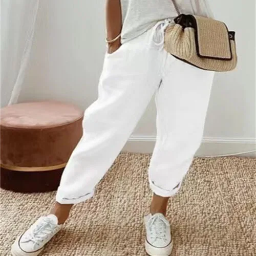 1F9C56A9-527F-4B29-Bf17-53Fd3D2B29C7.Jpg Women'S Fashion Cotton Linen Solid Color Casual Pants
