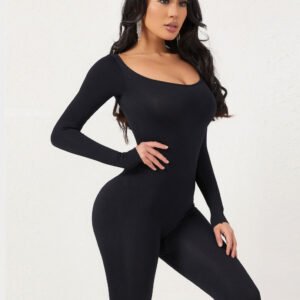 Snatched Waist Body Shaper-Long Sleeve And Full Leg