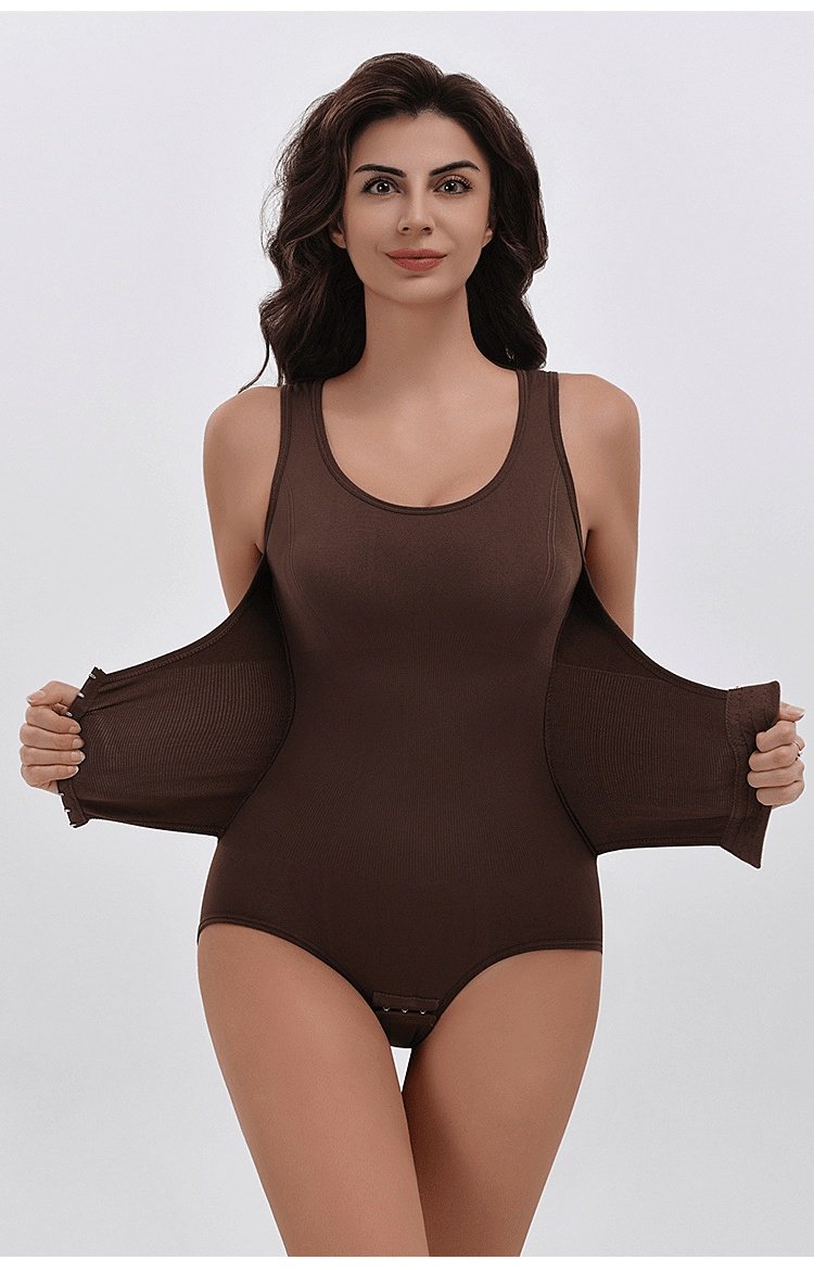 Women'S Tummy Control Bodysuit Shapewear, Waist Trainer, Butt Lifter, Seamless Compression Faja, Open Crotch, Plus Size For Postpartum, Daily Wear, Single Or 2 Piece Set