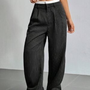 2938224E-84Ef-4890-8173-7178D7A7F8B6.Jpg Stripe Printed Trousers Fashion High Waist Straight Leg Pants With Pocket Zipper Casual Suit Pants For Women