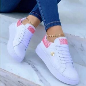2A172Ca1-2D9C-436C-92F4-Ddaefefd79E2.Jpg Platform Sneakers Lace-Up White Low-Top Casual Shoes