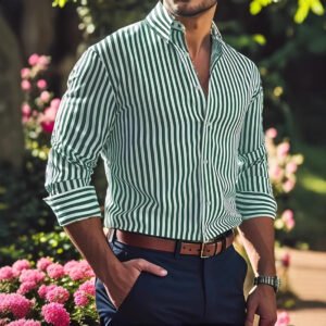 2Ad86602-8Fb0-44Ee-Ae5E-4D08Cacb95F0.Jpg Men'S Striped Long Sleeve Shirt – Stylish Everyday Essential
