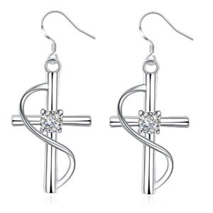 New Cross-Border Popular Elongated Cross Earrings