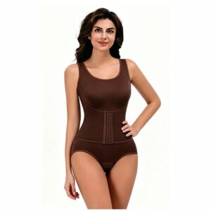 Women'S Tummy Control Bodysuit Shapewear, Waist Trainer, Butt Lifter, Seamless Compression Faja, Open Crotch, Plus Size For Postpartum, Daily Wear, Single Or 2 Piece Set