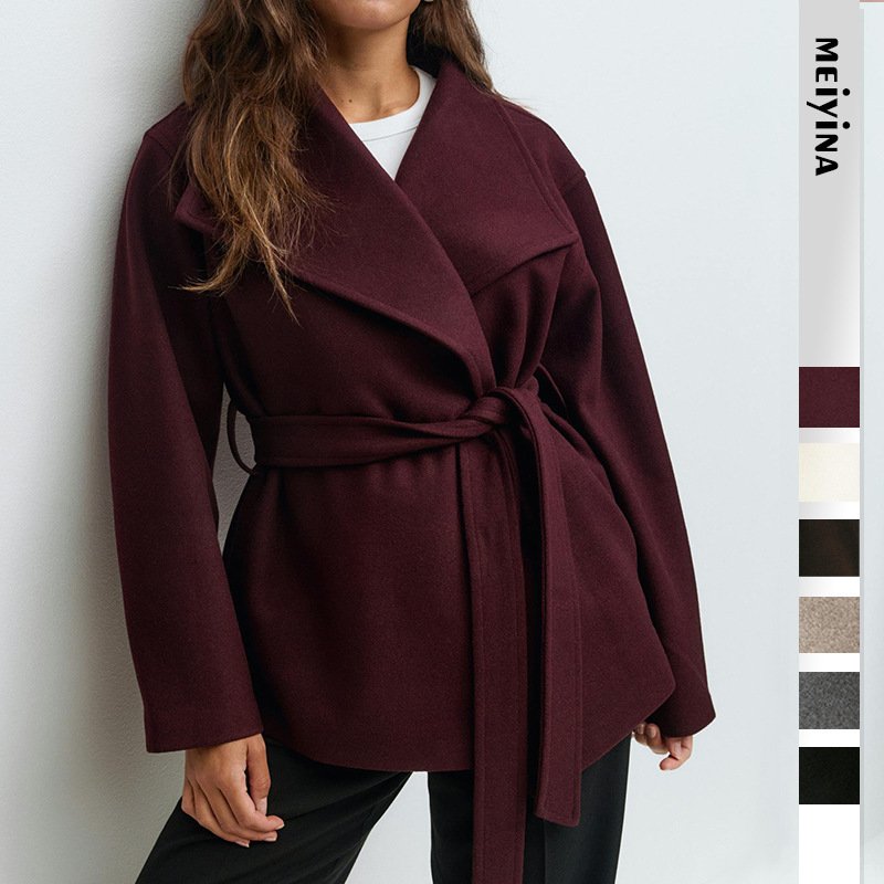 Autumn And Winter High-Grade Mid-Length Thick Woolen Coat