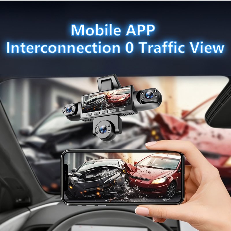 2F6Ba144-F834-4Bf1-A068-6C624B808Fc5.Jpg Five Camera Driving Recorder, 1080P High-Definition Night Vision, Mobile App For Viewing Videos