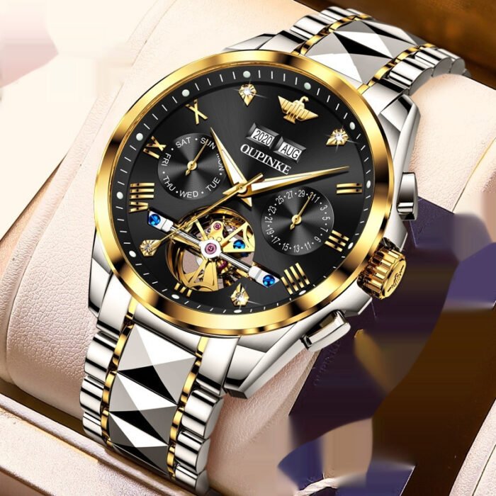 Hollow Automatic Mechanical Tide Waterproof Men's Watch - Image 5