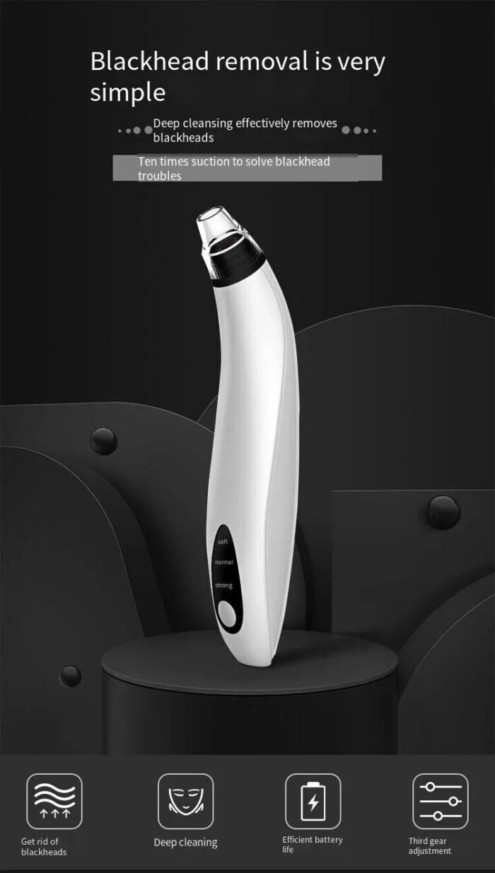 Electric Blackhead Remover Cleaner Face Diamond Pore Vacuum Suction White Heads - Image 8