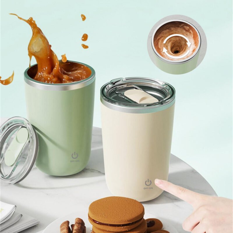 300682Bb-10D8-4104-Ac40-D3A63955Dc99.Jpg 350Ml Automatic Self Stirring Mug Coffee Milk Juice Mixing Cup Electric Stainless Steel Lazy Rotating Mug Magnetic Stirring Cup Kitchen Gadgets