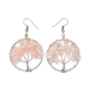 3027235380902.Jpg Crystal Tree Earrings – Natural Gemstone Tree Of Life Jewelry