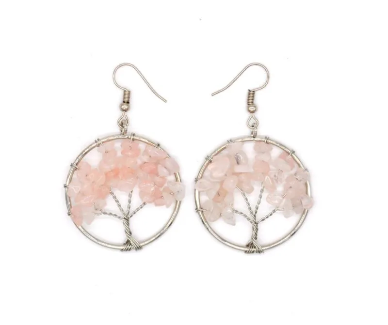 3027235380902.Jpg Crystal Tree Earrings – Natural Gemstone Tree Of Life Jewelry
