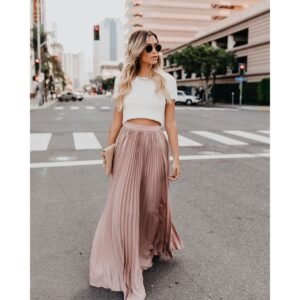 316279639891.Jpg Women Fashion Casual Skirt Girls High Waist Long Skirts