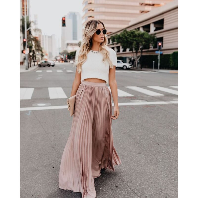 316279639891.Jpg Women Fashion Casual Skirt Girls High Waist Long Skirts