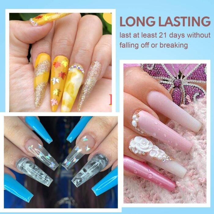 20 Colors Fast Acrylic Nail Kit Dip Powder Nail Kit Starter W Drill And UV Light - Image 4