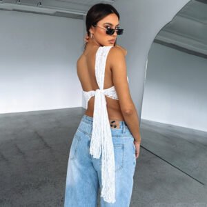 Lace Backless Top – Stylish Summer Streetwear For Women