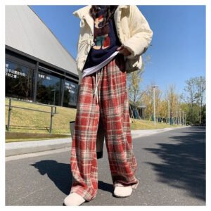 3266693F-7014-48D3-91D5-Bb29F06D2Eba.jpg Women'S Fleece-Lined Casual Woolen Plaid Pants