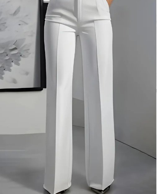 32A0536E-Ff66-4302-Bbfe-C25Cd0154E4E.jpg Women'S White Minimalist Pants Made Of Polyester