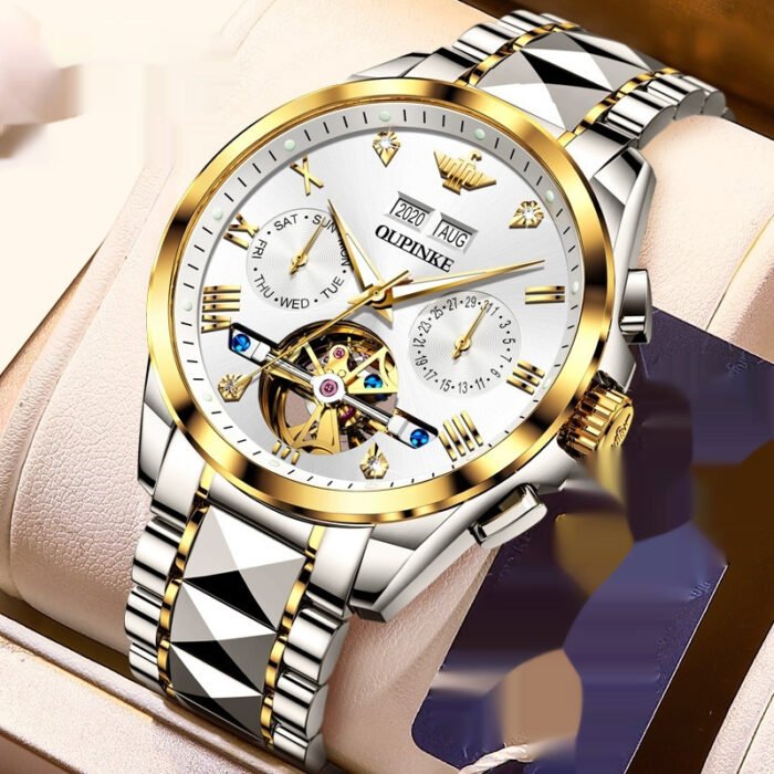 Hollow Automatic Mechanical Tide Waterproof Men's Watch - Image 8