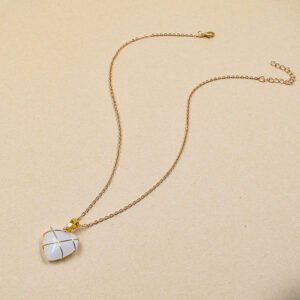 Heart Necklace Women Love Crystal Stone Necklace Summer