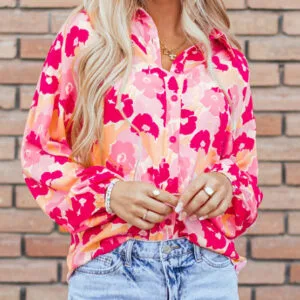 Floral Print Puff Sleeve Shirt
