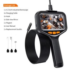 Borescope With Light, Industrial Endoscope Inspection Camera  With Light - 2,5,10M Snake Camera For Automotive, Aircraft, And Pipe Inspection - Portable Boroscope With Led Lighting For Clear Visual In