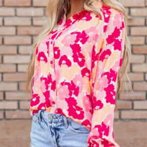 Floral Print Puff Sleeve Shirt