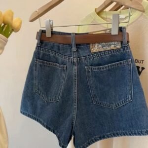 High Waist Denim Shorts For Women, Loose Design, Niche Retro Wide-Leg A-Line Thin Hot Pants