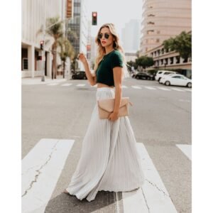 483130808458.Jpg Women Fashion Casual Skirt Girls High Waist Long Skirts
