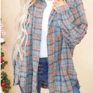 Stylish Tassel Plaid Shirt Coat For Effortless Autumn Winter Fashion