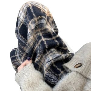 4Ba1E955-2029-4456-A9E6-B6Efd1D57F2B.jpg Women'S Fleece-Lined Casual Woolen Plaid Pants